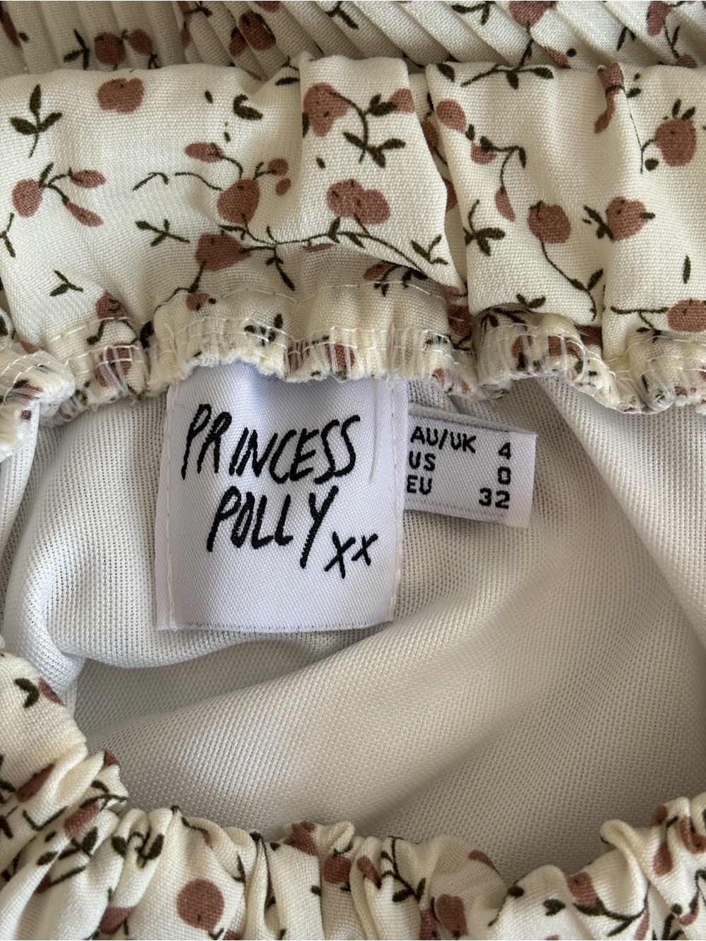 Princess Polly Cream Floral Tiered Maxi Skirt - Picture 3 of 5